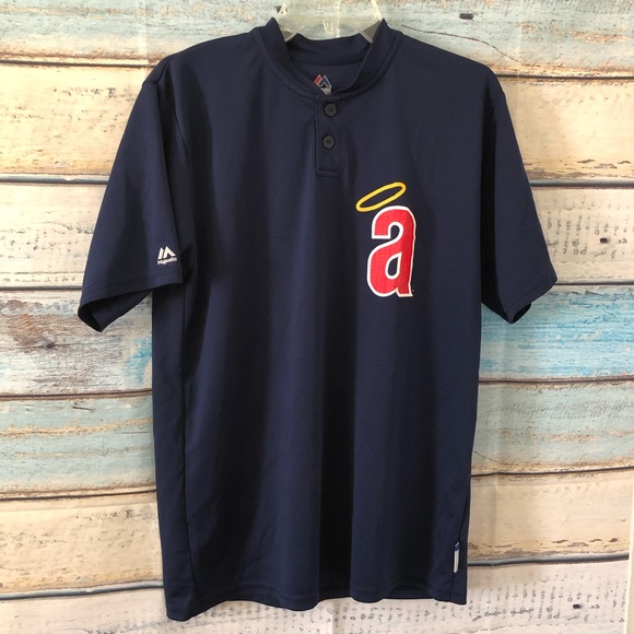 Other - Majestic Angels Men’s Baseball Shirt Dark Blue M/M 🐠2 for $5🐠